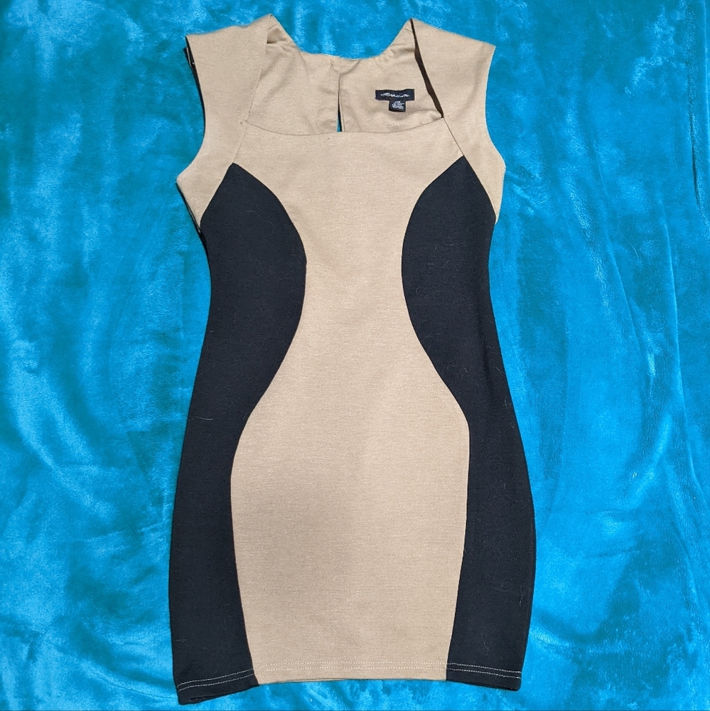 Sexy Colour Block Fitted Dress